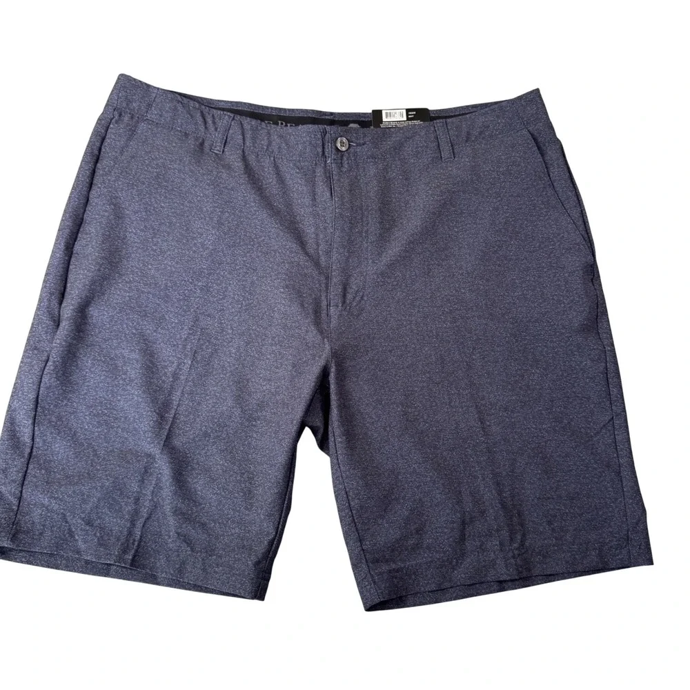 Pebble Beach Performance Shorts Men 40 Navy NEW Herringbone Golf Dry-Lux Stretch